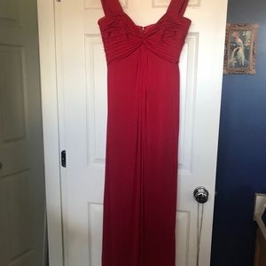 Evening gown and matching evening handbag
